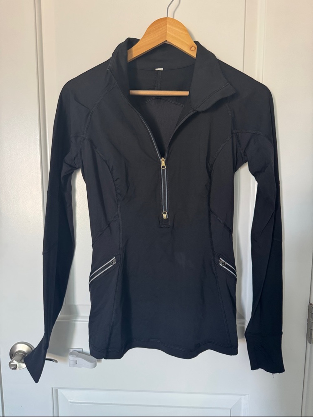 lululemon athletica Black Long-Sleeve Half-Zip Pullover